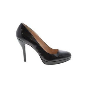 Nine West Black Leather Platform Pumps, Size 9M